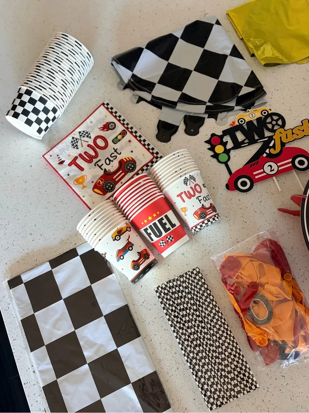 Kids' Two Fast Racing Birthday Party Supplies Set Bundle